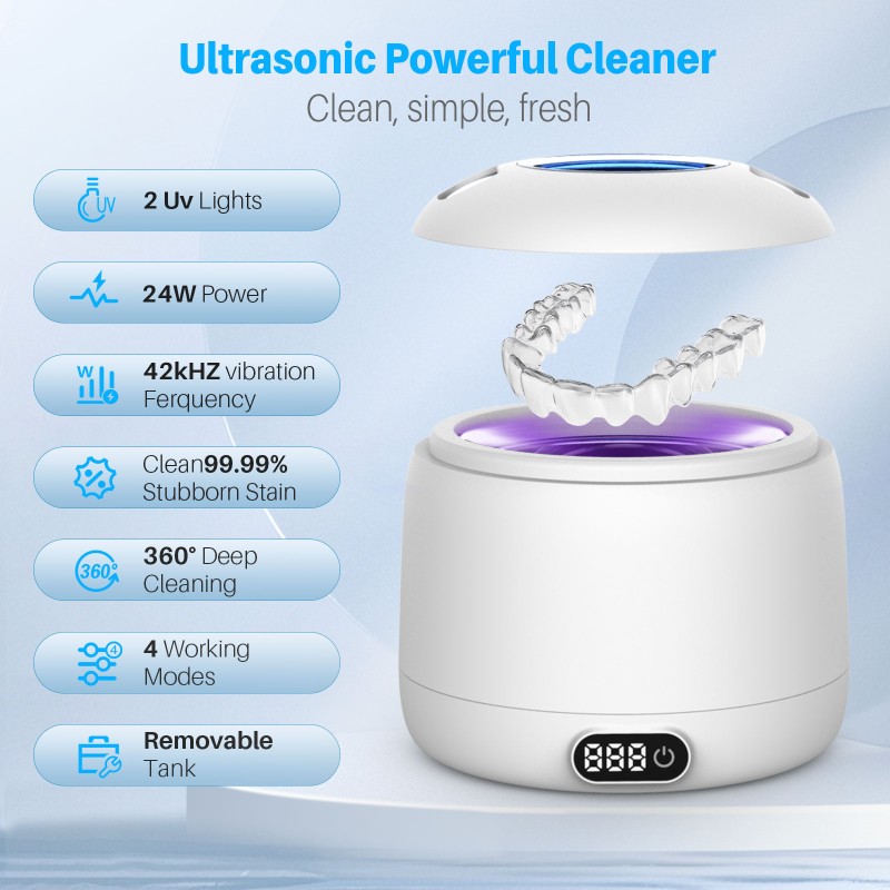 Ultrasonic Cleaner Factory - Portable UV Dental Retainer Cleaner