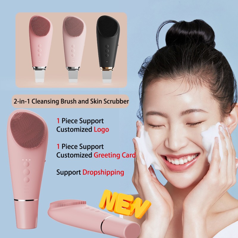 Facial Cleansing Brush Factory - 2 in 1 Sonic Massager Cleaner