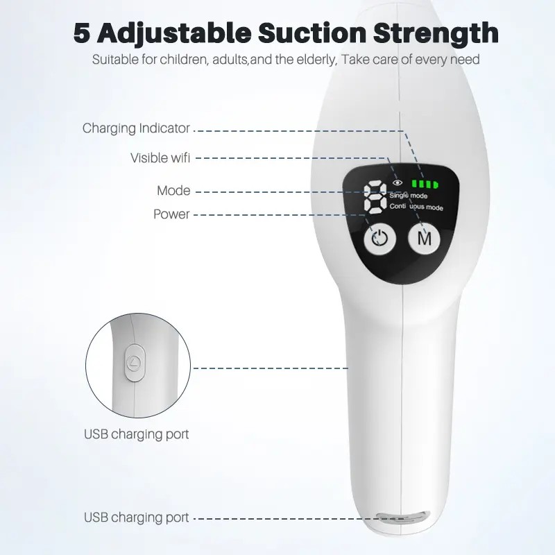 Electric Tonsil Remover Manufacturer - Waterproof 6 Suction Levels