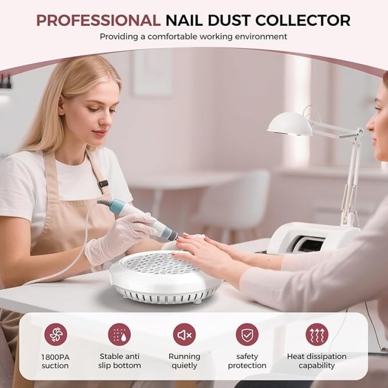 Nail Dust Collector Factory - Ultra-Quiet 8000RPM Reusable