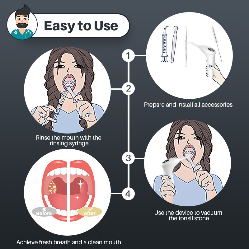 Tonsil Stone Remover Supplier - APP Control Instant Suction
