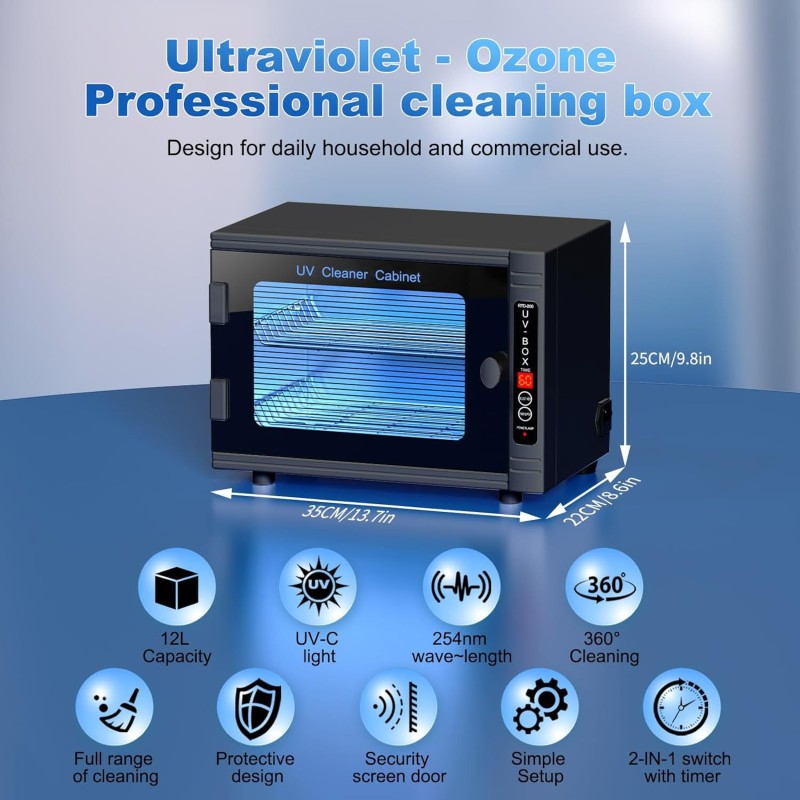 UV Cleaning Cabinet Manufacturer - 12L High Capacity Timer