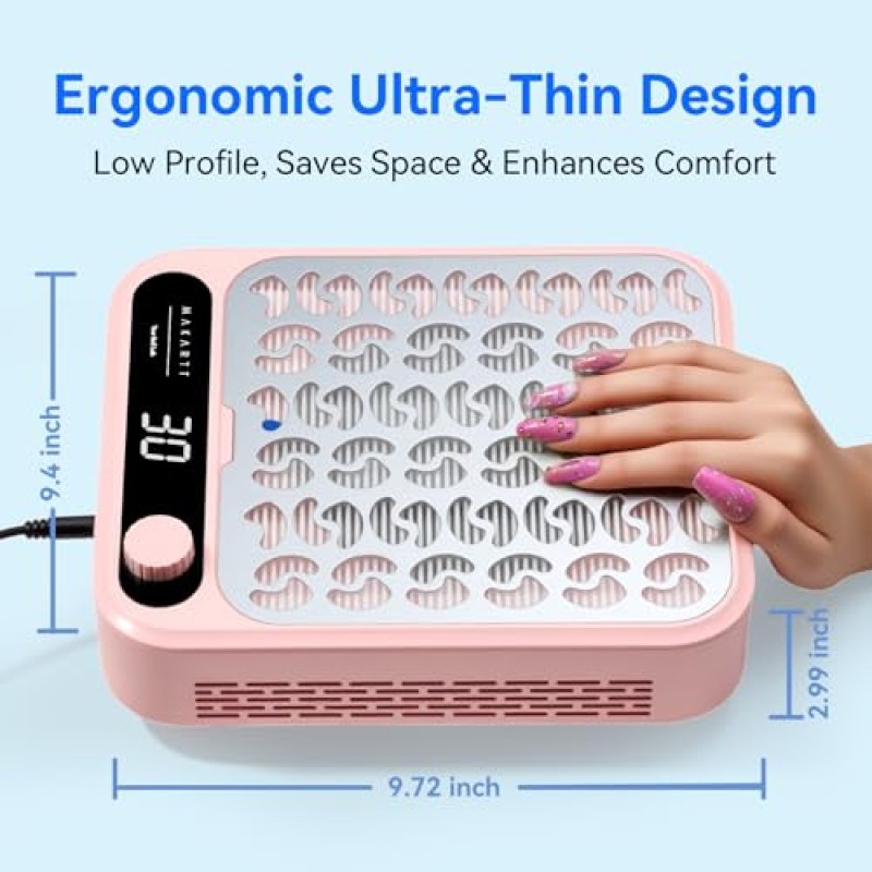 Nail Dust Collector Manufacturer - Professional Pink LED Display