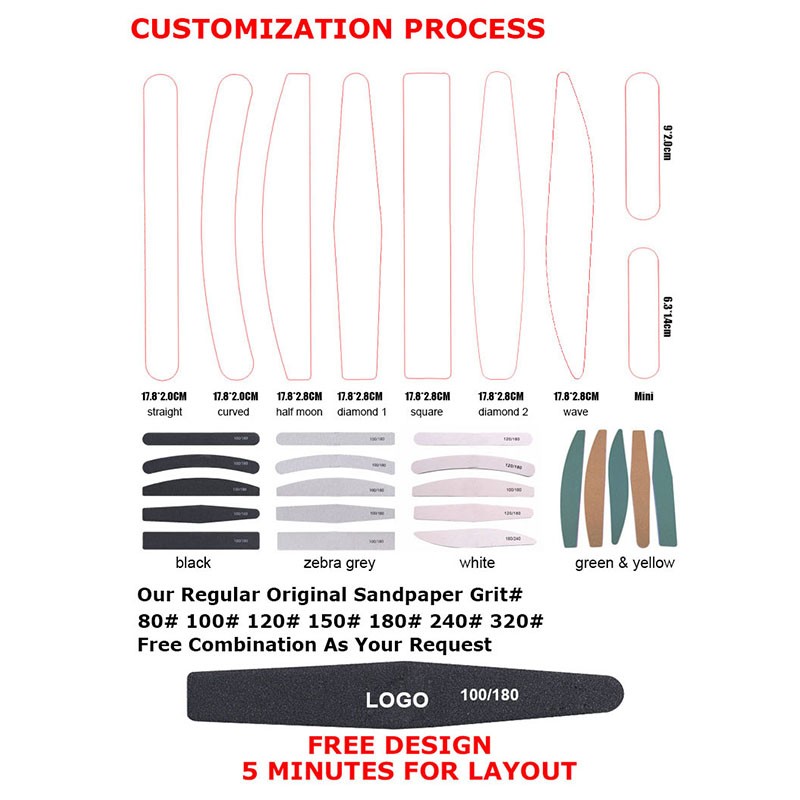 Nail File Manufacturer - Double Side 80-320 Grit Buffer