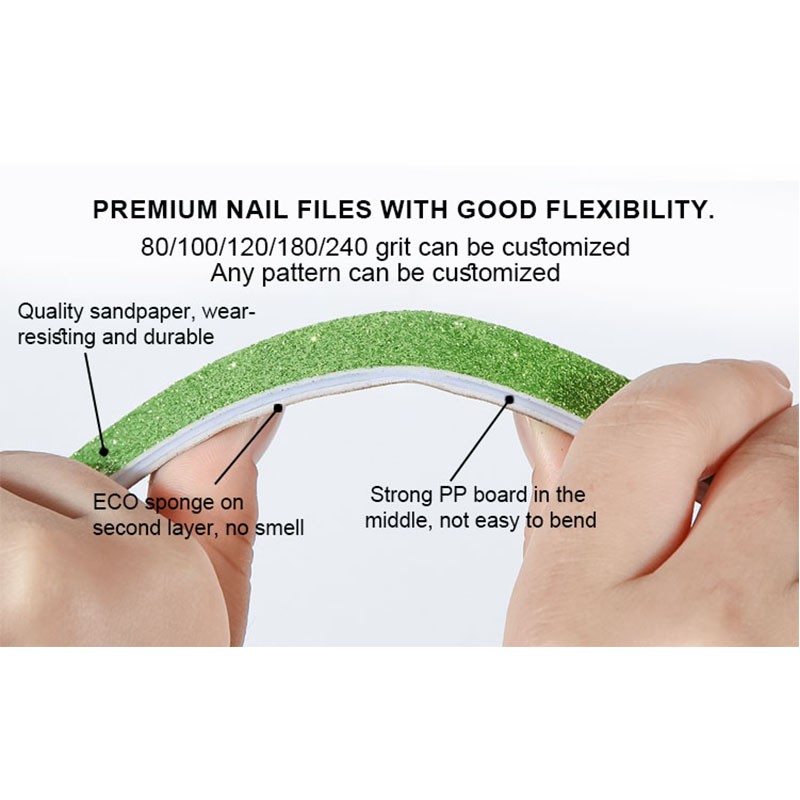 Emery Board Manufacturer - Colorful Glitter Dual Sided