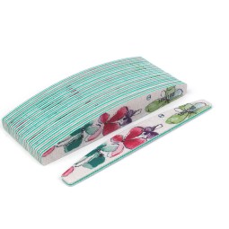 Nail File Supplier - Flower Printed Half Moon UV