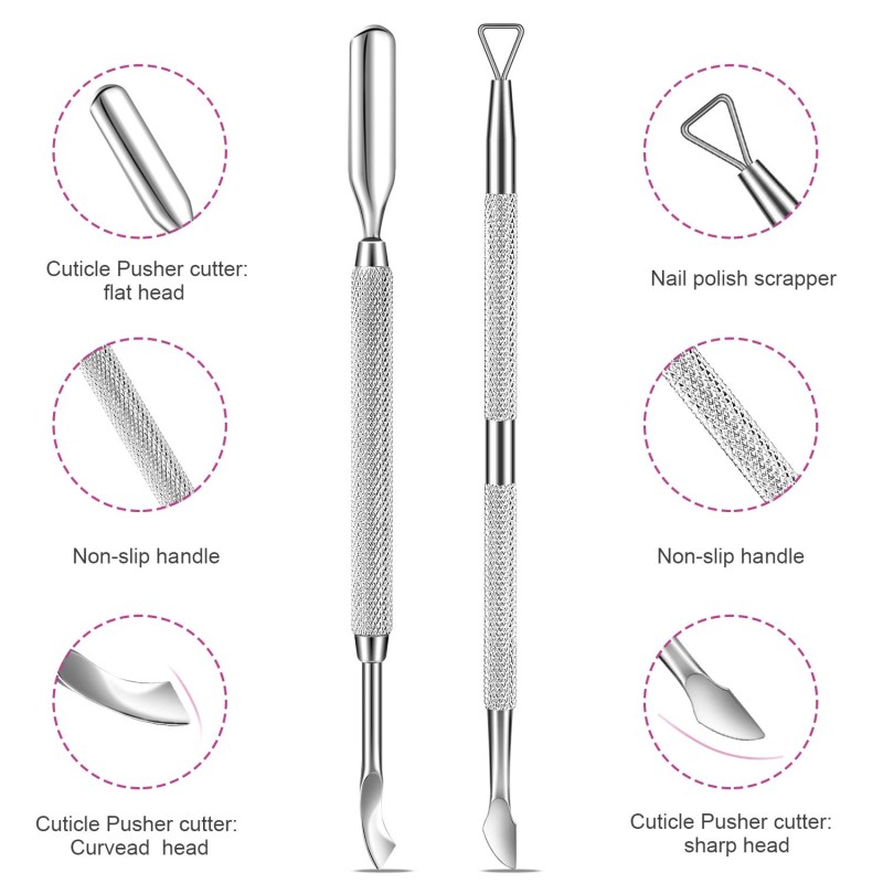 Cuticle Remover Manufacturer - 2pcs/Box Dual-ended