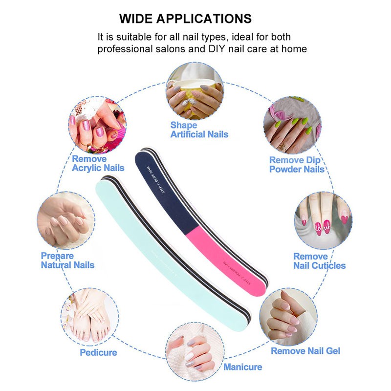 Nail Buffer Factory - Oval 3-way Plastic Shine