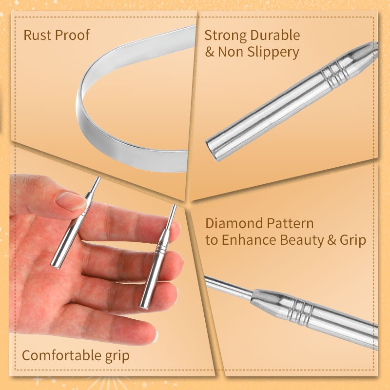 Tongue Scraper Manufacturer - Stainless Steel 2 Pack Oral Care