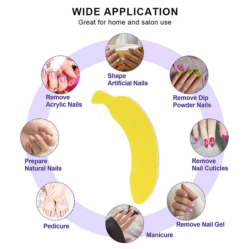 Nail File Factory - Custom Banana Curved 180/240 Grit