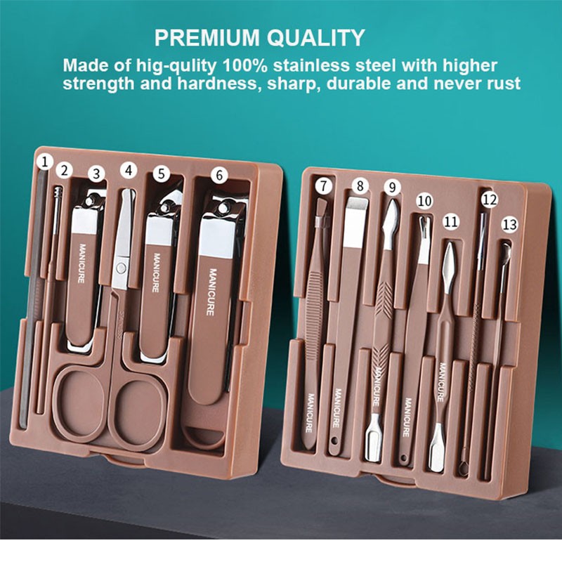Manicure Set Manufacturer - 13 in 1 Stainless Steel Nail Care