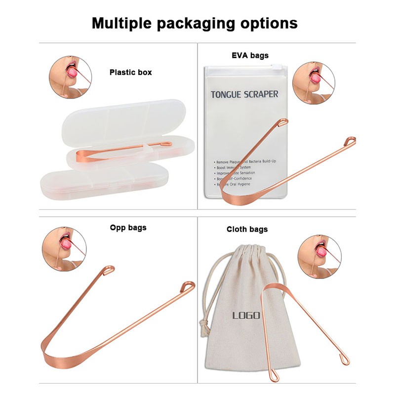 Tongue Cleaner Factory - Metal Black Water Droplet