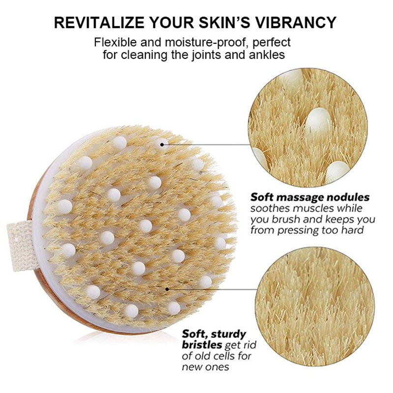 Dry Brush Manufacturer - Wooden Round Natural Bristle