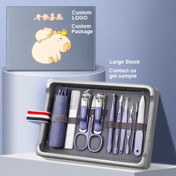 Nail Clipper Set Factory - Hot Sale Stainless Steel Leather Case