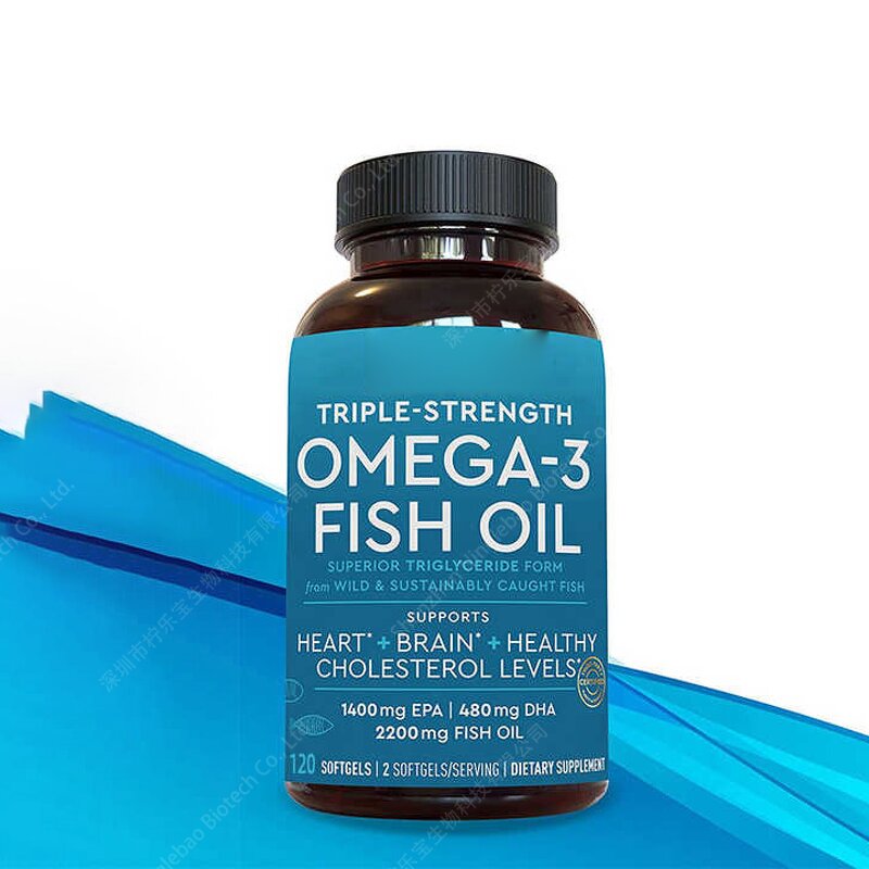 Omega 3 Fish Oil Supplements Manufacturer - Viva Naturals Triple-Strength with EPA and DHA 2200mg 180 Soft Gels