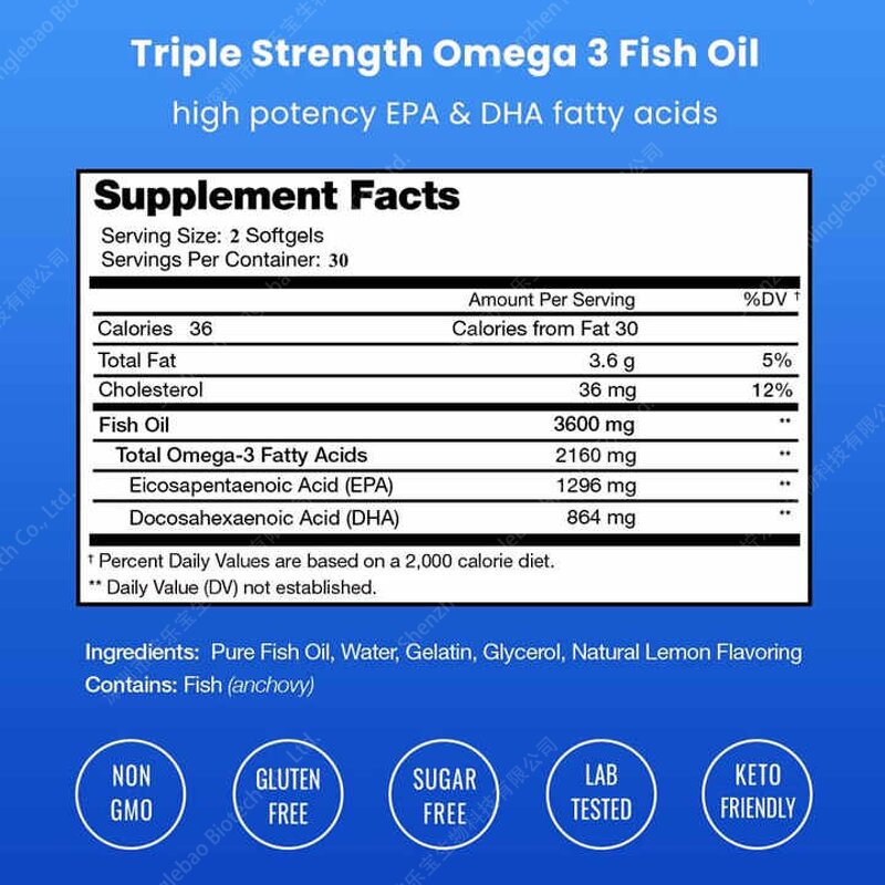 Fish Oil Omega 3 Capsules Manufacturer - SUNI Private Label Vegan DHA EPA Deep Sea for Heart Brain Joints Supplement
