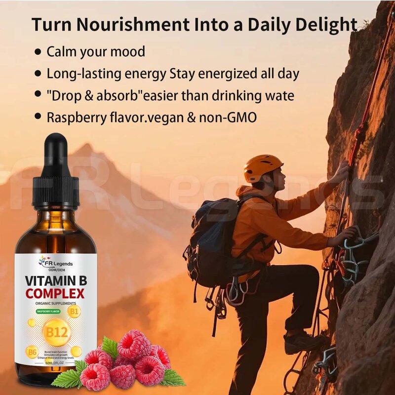 Vitamin B Complex Drops Manufacturer - Custom OEM Fast Absorbing Immune Support Vitamin C B12 Liquid