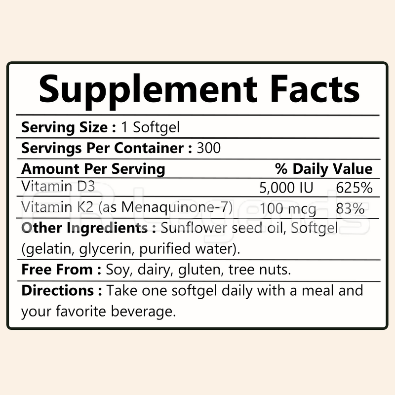 Vitamin D3 K2 Softgels Manufacturer - Factory OEM ODM Improve Immune System Wholesale Capsule
