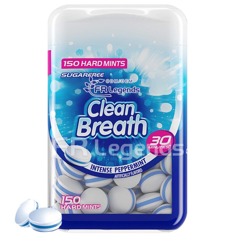 Peppermint Vitamin Supplements Manufacturer - OEM Sugar Free Chewable Tablets Energy Candy for Clean Breath