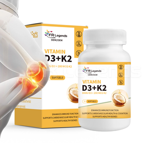 Vitamin D3 K2 Supplement Manufacturer - Private Label Natural Immunity Booster Bone Health Softgels