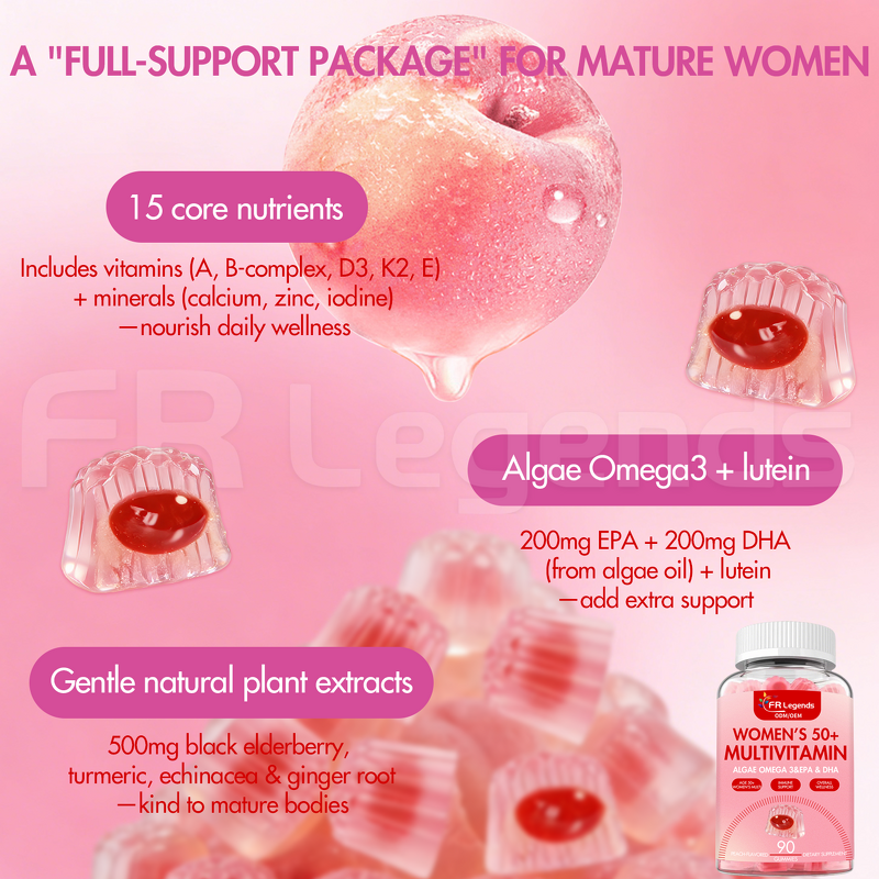 Womens Multivitamin Gummies Manufacturer - OEM Factory Sugar Free 50 Plus with Zinc Natural