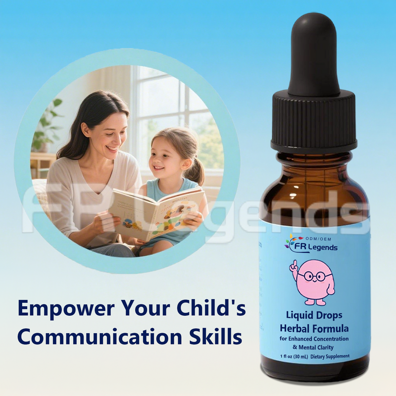 Children Omega DHA EPA Drinks Manufacturer - Herbal Focus Support Nootropic Brain Liquid Drops for Kids