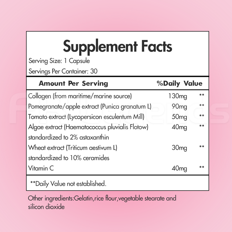Brighten Skin Supplement Manufacturer - Custom Label with Vitamin C L-Glutathione Antioxidant Collagen