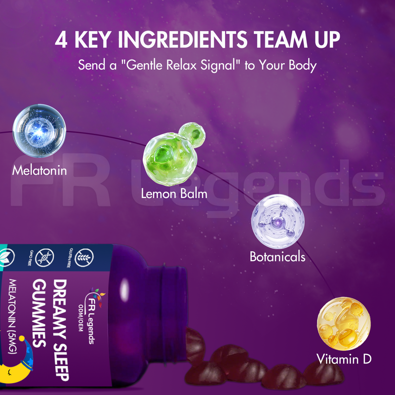 Melatonin Chewable Gummies Manufacturer - OEM ODM Promote Better Sleep Nighttime Relaxation