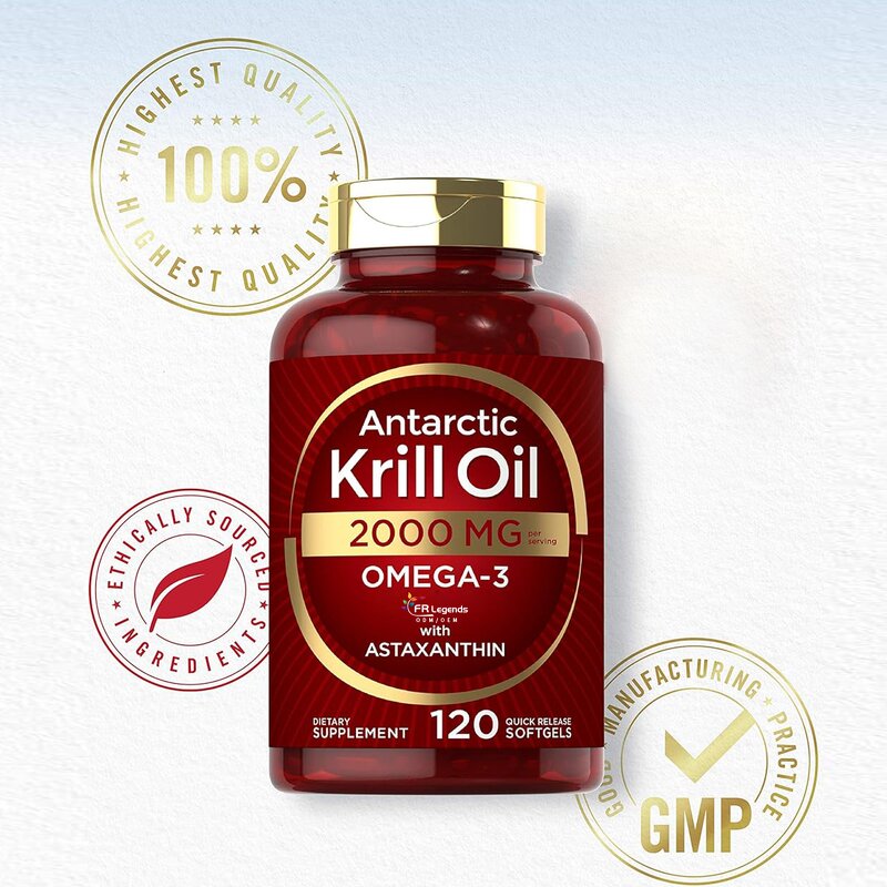 Krill Oil Soft Capsules Manufacturer - Wholesale 2000mg Omega 3 EPA DHA Astaxanthin Supplements Red