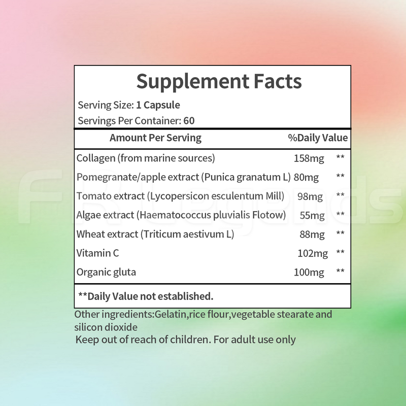 Whitening Glutathione Capsules Manufacturer - OEM High Quality L-Glutathione Radiant Skin Collagen