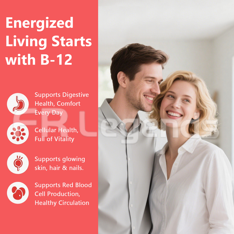 Multivitamins Supplement Manufacturer - Custom Natural Provide Energy Supports Cardiovascular Health B12 Drops