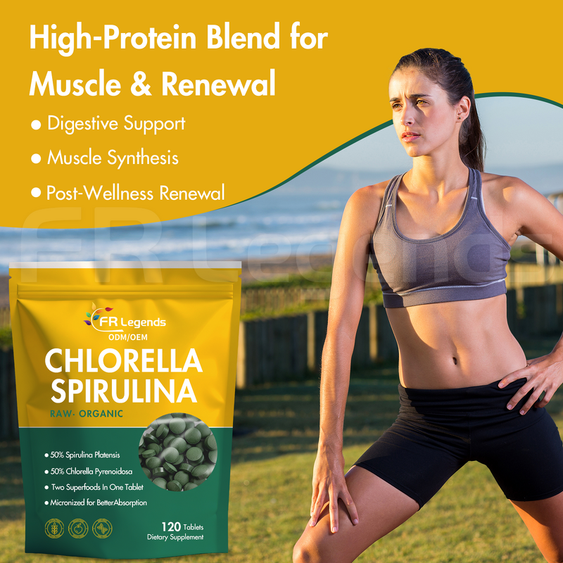 Chlorella Spirulina Tablet Manufacturer - Best Selling Organic Support Gut Health Daily Energy