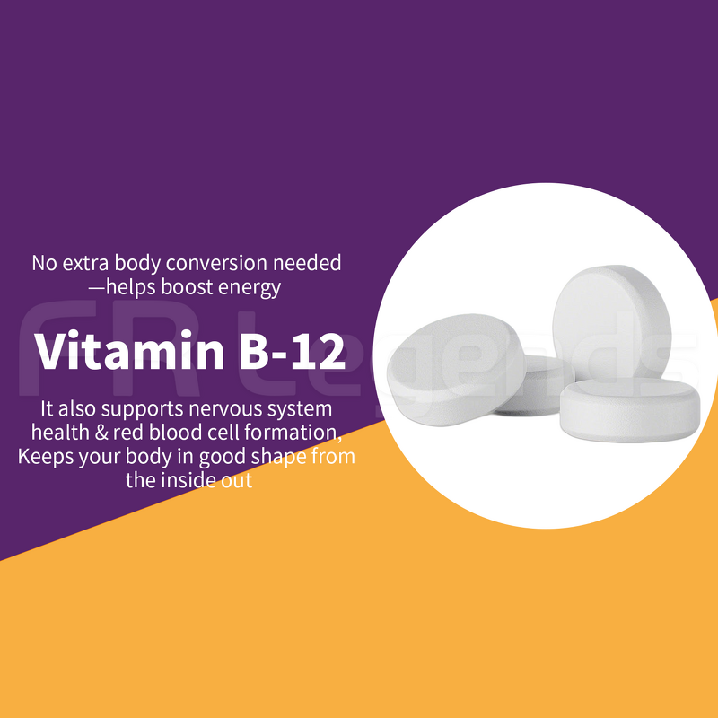 Vegan Vitamin B12 Tablets Manufacturer - High Quality Energy Boost Promote Nerve Health 1000mg