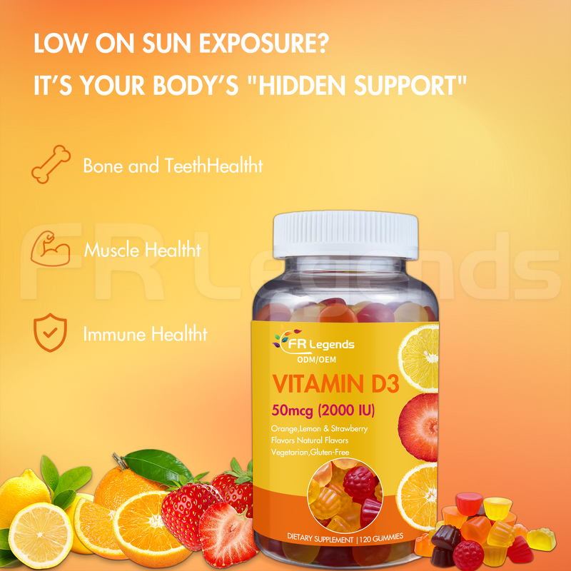 Vitamin D3 Gummies Manufacturer - OEM ODM High Potency for Immunity Bone Health Support