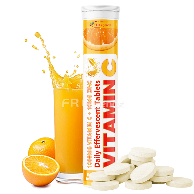 Immune Support Energy Drinks Manufacturer - Vegan Gluten Free with Vitamin C Glutathione Zinc Multivitamin Effervescent