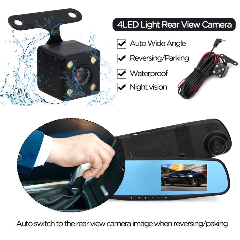 Mirror Dash Cam - 4k & Rearview for Car