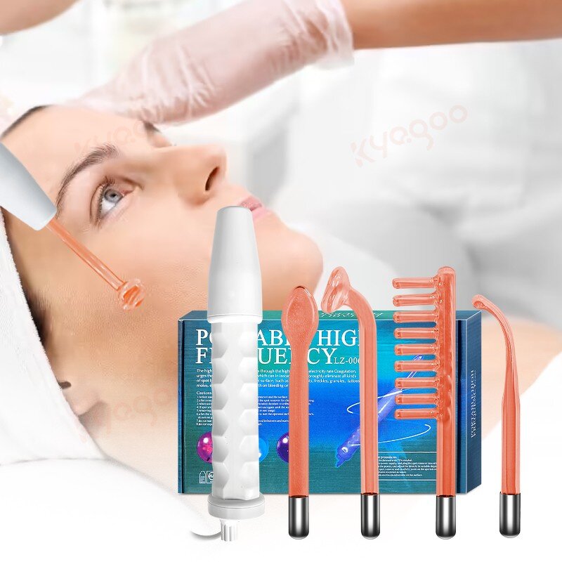 High Frequency Facial Wand - Portable with 4 Tubes