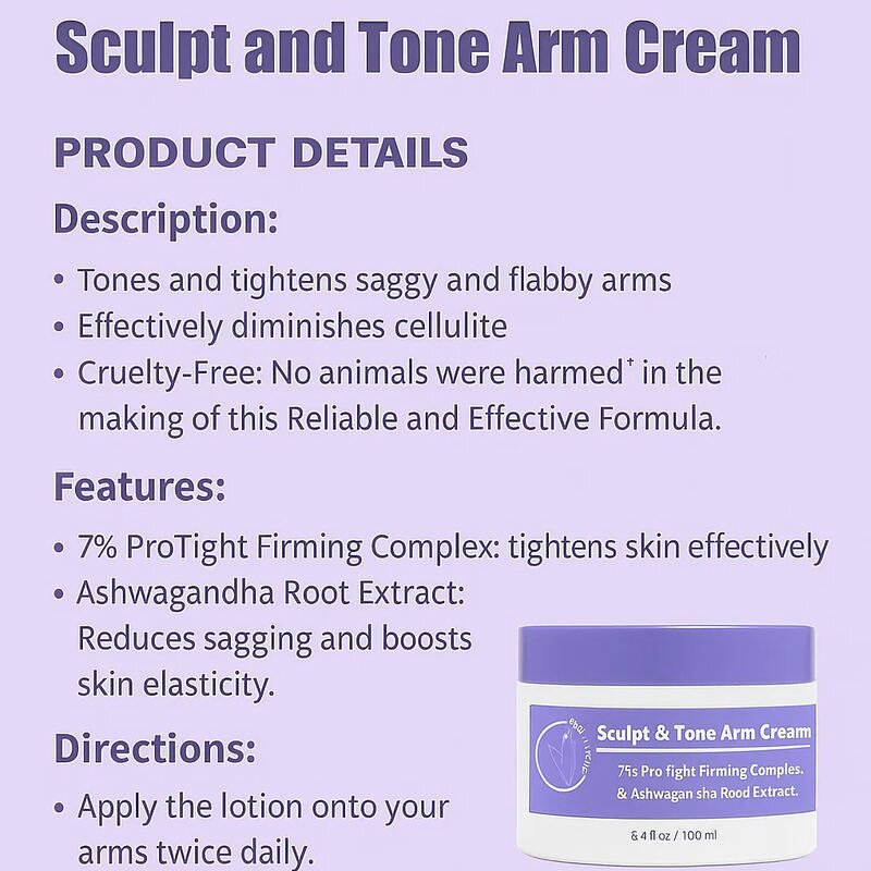 Arm Cream Manufacturer - OEM Sculpt Tone 7% ProTight