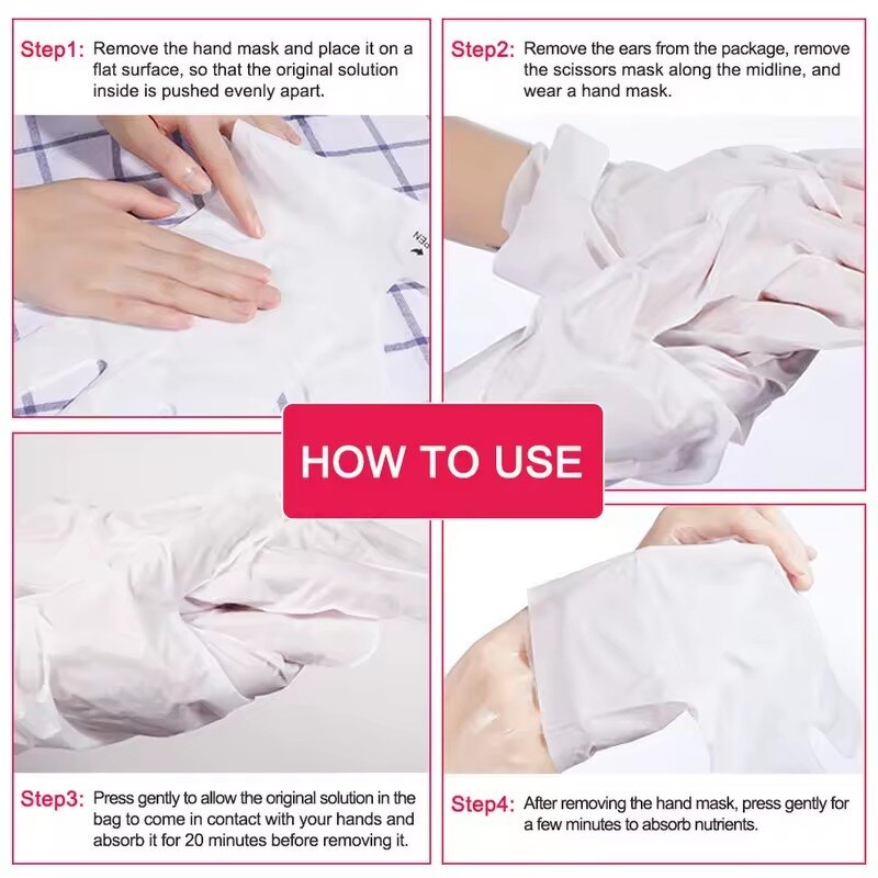 Hand Mask - Rose Paraffin Wax & Collagen Whitening