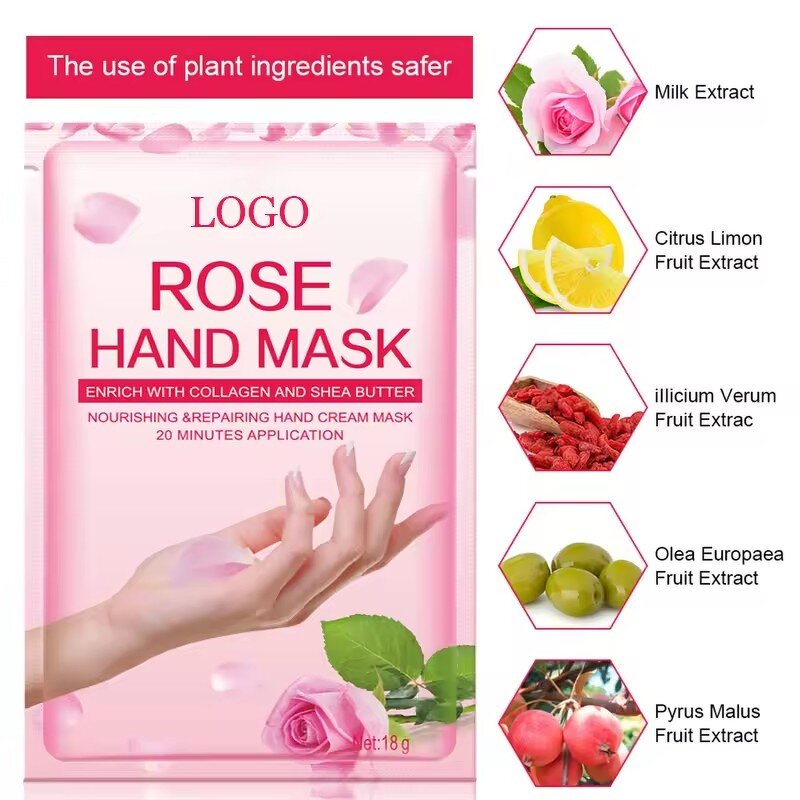 Hand Mask - Rose Paraffin Wax & Collagen Whitening
