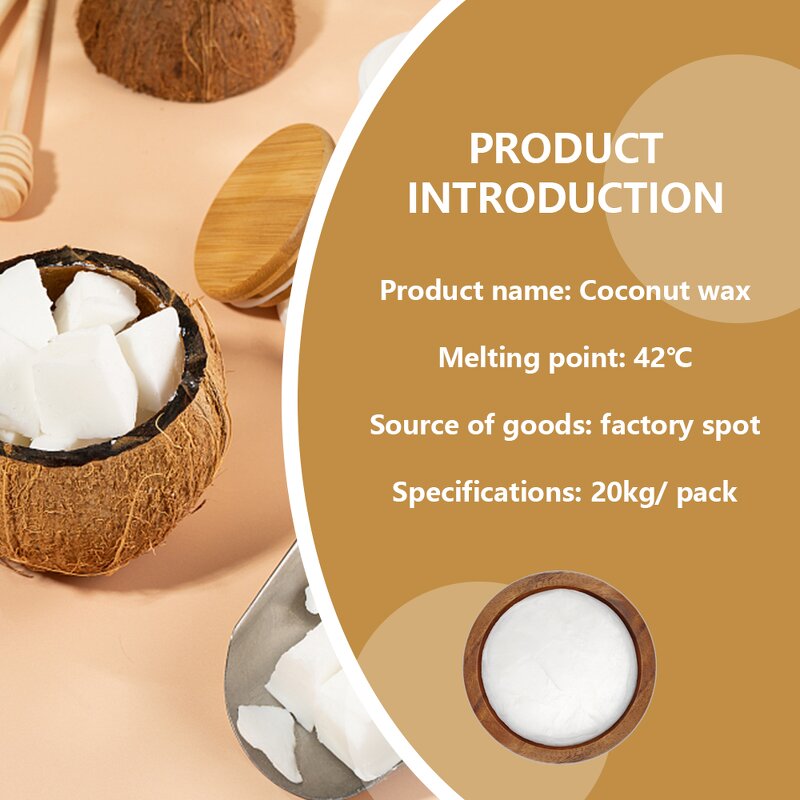 Coconut Wax Manufacturer - 100% Natural Virgin Organic for Scented Candles 42 Degree