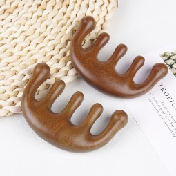 Scalp Massager Comb Factory - Sandalwood Wide Tooth Portable