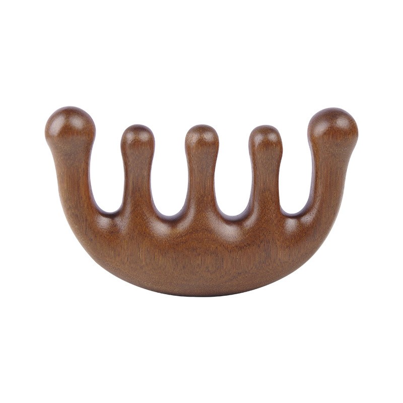 Scalp Massager Comb Factory - Sandalwood Wide Tooth Portable