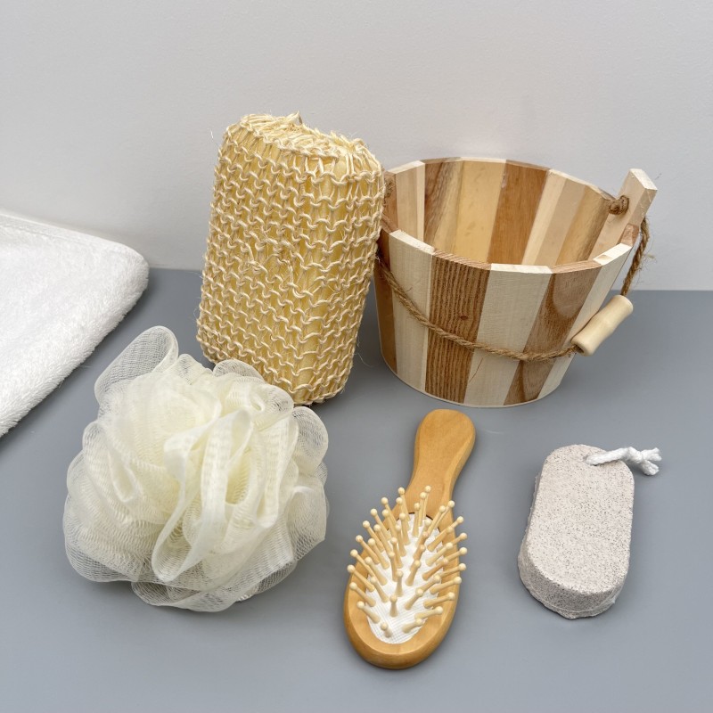 Bath Set Factory - Private Label Wooden Bucket Spa Kit