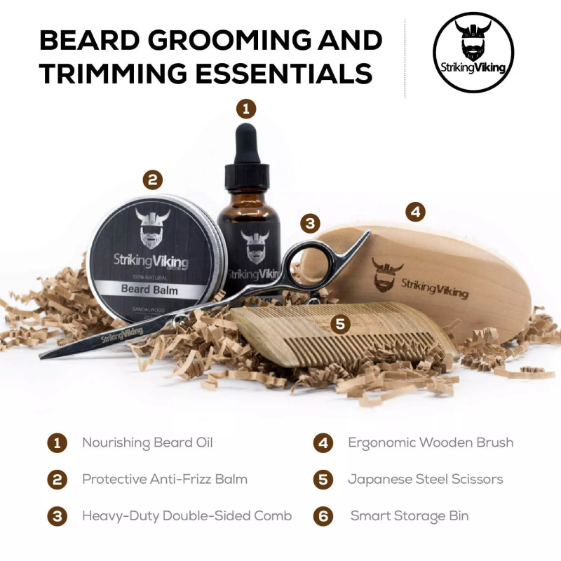 Beard Grooming Kit Supplier - OEM Wooden Shaping Tool Set
