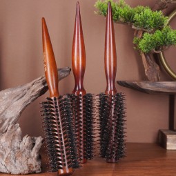 Boar Bristle Hair Brush Supplier - Wood Handle Self Cleaning