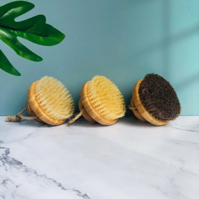 Exfoliating Brush Supplier - Natural Vegan Sisal Bamboo Handle