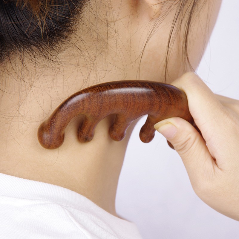 Scalp Massager Comb Factory - Sandalwood Wide Tooth Portable