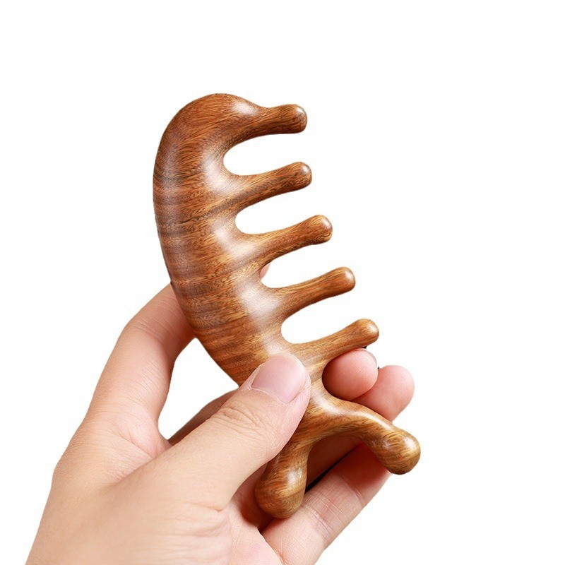 Hair Comb Factory - Natural Green Sandalwood Wide Tooth