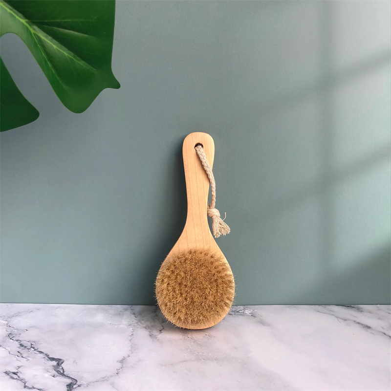 Body Scrub Brush Manufacturer - Exfoliation Long Handle Natural Wood